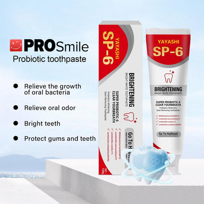 PROSmile SP-6 Probiotic Toothpaste | Teeth Whitening, Plaque Removal & Fresh Breath