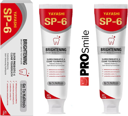 PROSmile SP-6 Probiotic Toothpaste | Teeth Whitening, Plaque Removal & Fresh Breath